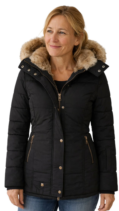 Charlotte | Long Hooded Puffer Parka for Women